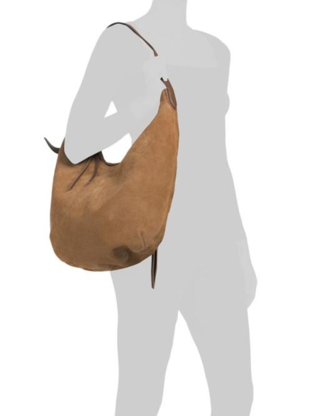 AMERICAN LEATHER CO. Suede Unity Large Hobo - Picture 4 of 4